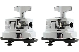 gazechimp 2 Stücke Floor Tom Leg Mount Bracket, Tom Bein Halterung, Tom Drum Zubehör, Chrom