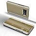 Produktbild Luxus Spiegel Hülle für Huawei Mate 10 Lite, Girlyard PU Leder Flip Hülle mit Hart PC Bumper Ultra Slim Clear View Electroplate Plating Design Schutzhülle Standfunktion Magnetverschluss für Huawei Mate 10 Lite - Gold