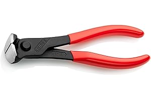 Knipex Tronchese per Meccanica con Tagliente Frontale Bonderizzata Nera, Rivestiti in Resina Sintetica 160 Mm (Confezione Self-Service/Blister) 68 01 160 Sb