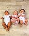 The Essential One - 3 Pack Baby Girl Floral Bodysuits - ESS115