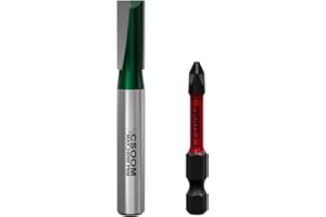 CSOOM 8mm Schaft Professional Bodenreinigung Fräser, mit Schlagmagnetbits, Schaftfräser, Holzbearbeitungswerkzeug Bit (8mm)