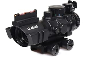 Goetland 4x32 Lunette de Vis?e Fusil R?ticule en Verre Prismatique Tactique avec Viseur ? Fibre Optique