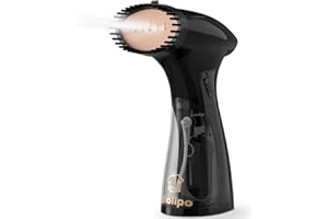 Rolipo Défroisseur Vapeur, Fer à Repasser de Voyage Portable Pour la Maison, Le Bureau ET Les Voyages, Compact ET Léger, Chauffe Rapide, Steamer Défroisseur (black)