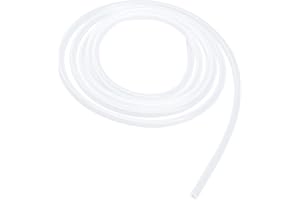 LAVMHAB Food-Grade Transparent Silicone Tube, Size 3.2mm x 4.8mm (1/8" x 3/16"), Length 1.8m (5.9ft), Thickness 0.8mm. Flexible Rubber Hose for Air/Water Pipes