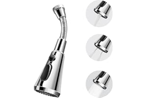 Cragmut Faucet Extension, 360°Rotatable Faucet Attachment Kitchen Tap Spray Head with Universal Adapter Water Saving Filter Faucet with 3 Spray Modes