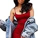 Produktbild Damen Kleider FORH Frauen Sexy Halter ärmellose Minikleid Reizvolle Paket Hüfte Kurzes Kleid luftige Sommer kleider Vintage Kurz bodycon Cocktailkleid Kleider (Rot, M)