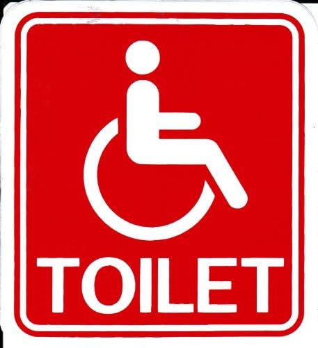 Toilet disabled wheelchair Toilet Sticker Film 105 x 115 mm