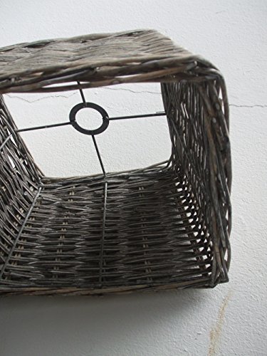 Quadratischer Lampenschirm für Hängeleuchte, Weide, Geflecht - 4