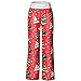 Produktbild Mymyguoe Frauen Pyjama Hosen Bequemer Stretch-Weihnachtsprint mit Kordelzug weitem Bein Lounge Hose Schlafhose Lang Freizeithosen Jerseyhose Schlafanzughose
