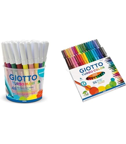 48 Pennarelli Giotto Turbo Maxi - Punta Larga 5mm Super Lavabili - Foto 2