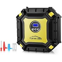 FAMIROSA Compressore Portatile per Auto, Mini Compressore Aria Portatile per 12V Materasso ad Aria, Veicoli, Bici