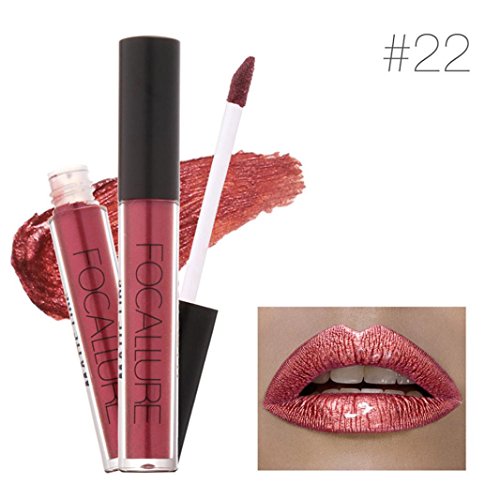 Yogogo Mode Lippenstift Kosmetik Frauen sexy Lippen metallischen Lip Gloss