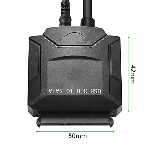 USB 3.0 to SATA Converter External Hard Driver Adapter Hub for 2.5″ SSD/HDD Drives High Speed Power Cable Up to 5Gbps Support Drivers with A Capacity More Than 2TB - 6