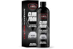 BASS MOTOR BassMotor Champú para Lavado Fácil Carroceria Cristales Coche Ph Neutro Espuma con Cera Acabado Brillo Exterior Limpia y Desengrasa a Mano - Cloud Foam 500 ml