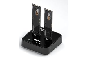 NVMe Clone Docking station, 10Gbit/s Dual-Bay Tool-Free USB C to NVME Offline Clone Duplicators External Hard Drive Enclosure for M Key PCIe 2242 2260 2280 22110 M.2 SSDs, MAIWO-K3016P