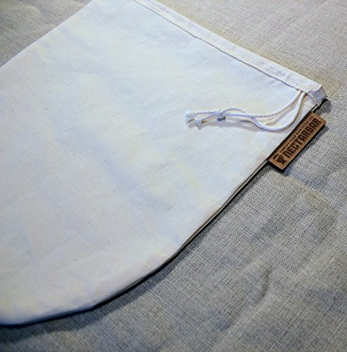 NUSSMILCHBEUTEL aus NATUR HANFFASER – Original NECTARBAR (Eco) – Premium RAW FOOD FILTER BAG – Filterbeutel mit Anleitung für vegane Nussmilch wie Mandelmilch als Passiertuch und Seiher für Säfte, Sprossen, Entsaften, Tempeh - 3