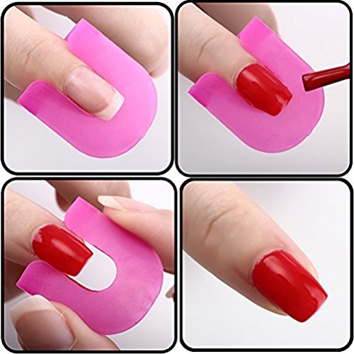 Frcolor Nagellack Schablone 26 Stück in 10 Größen Nagellack einfach wieder verwendbare Nägel Rand Hautbarriere - 3