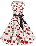 kleider 50er 60er style große größen ❤Design:Modell mit abnehmbaren Gürtel , Rundhals, Ohne Arm, Mit Reißverschluss hinten. ( Hinweis: wenn Sie Problem mit Reißverschluss haben, kontaktieren Sie bitte uns direkt per Amazon Nachricht. Als ehrlicher Verkäufer werden wir uns immer bemühen,Ihnen eine gute Lösung zu geben. Keine Sorge bitte)