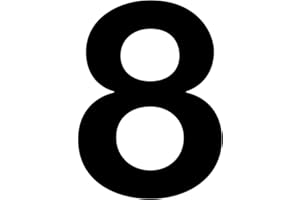 ISECUR Adesivo con numero 8 di colore nero, altezza 10 cm, numero di casa autoadesivo, numero da incollare, per esterni, cassetta delle lettere, porta I resistente alle intemperie, kfz_673_8