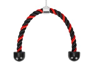 LAPONO Nylon Corda Tricipiti Corda per Allenamento Tricipiti con Manici Antiscivolo, Allenamento per La Forza della Push Pull Tricep Rope Adatto per Attrezzi Ginnici Meccanici