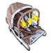 FoxHunter New Baby Infant Child Bungee Bouncer Rocker Recline chair With Hood and Toys Bar Coffee With Spot 38cm X 34cm X 78CM