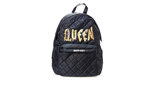 SHOP ART Zaino in nylon nero con stampa Queen : Amazon.it: Scarpe e borse
