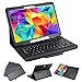 Produktbild Jalex (TM) Samsung Galaxy Tab 4 10.1 Leder Schutzhülle mit Bluetooth Tastatur - Ultra Slim Abnehmbare Bluetooth-Tastatur Portfolio Leder Schutzhülle für Samsung Tab 4 25,7 cm Zoll T530 T531 T535 Tablet