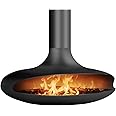 WQQYU6HKF Electric Fireplace Hanging Wood-burning Fireplace Home Villa Living Room Decoration Simulation Flame 3D Wood-burning Version Fireplace Portable Indoor Space Heater(120cm)