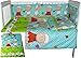 Babies-Island A 6 Piece Bedding Set For Baby/Toddler To Fit Cot/Cot Bed 120X60 140X70 160X70 - Funny Green Sheep - Size : 120x150 cm