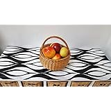 Schwarz-Weiß-Tischläufer