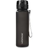 UZSPACE Sports Water Bottle 500 ml/800 ml/1 Litre/1.5 Litre, Tritan Water Bottles for Children School, Gym, Prevent Water Lea