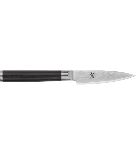 KAI Shun Classic Japanisches Kochmesser 2er Set – Santoku 18 Cm + Allzweckmesser 15 Cm, Damaststahl, Pakkaholzgriff