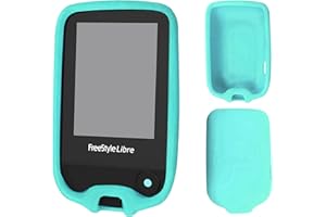 AOIBEELY Funda Abbott Freestyle Libre 1or 2, Silicone para Material Antideslizante, Funda Protectora para Medidor de Glucosa Ensangre Ajsute Perfecto - Hellblau