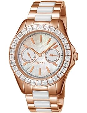 Esprit Damen-Armbanduhr Dolce Ceramic Analog Quarz Edelstahl ES105772003