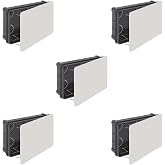 RASMACOR | Pack 5 units Recessed register box 160x100x50 | Lid with metal claws | Electric recessed box 160x100 | Solera 563
