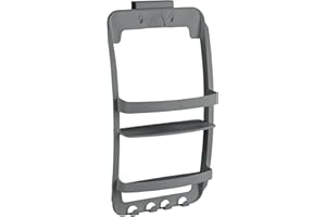 Wenko Scaffale da Bagno Universale, utile per riporre i Vostri Utensili da Bagno, da Appendere a cabine Doccia e termosifoni per Asciugamani, Fissaggio Senza Foratura, 26 x 54,5 x 11,5 cm, Antracite