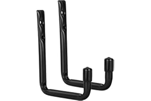 Maclean Soportes de Pared | para Neumáticos, Ruedas, Escaleras, Bici | Construcción de Acero Revestimiento de Caucho | Máx. 22 kg | Ahorrao de Espacio (Altura 14 cm, Longitud 11,5 cm)