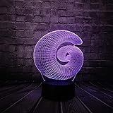 ❤❤ La lámpara visual 3D creativa es una lámpara innovadora con una atmósfera artística, una placa de guía de luz óptica acrílica que graba una variedad de gráficos 2D e impacto visual 3D. La iluminación única produce una increíble lámpara de decoración del hogar que hace que su habitación sea más interesante.