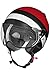 Produktbild BAYARD XP-22 HORNET Jethelm Farbe matt rot/schwarz/weiß, Größe L
