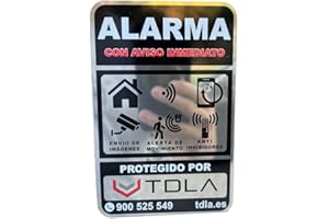 EWIG NO PARECE REAL, LO ES. Realizado en ACERO INOX. Cartel empresa venta de ALARMAS Especial piso Cartel disuasorio Alarma SUPER CALIDAD ESPEJO, 9x14cm.