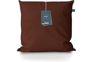 LILENO HOME Set di 2 federe per cuscino 60 x 60 cm [marrone] – super morbide [senza imbottitura] – Federa con chiusura lampo per interni ed esterni – Capri