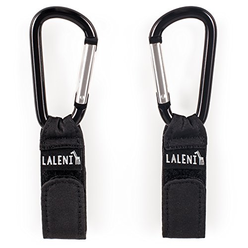 2er Pack Kinderwagenhaken | Kinderwagen Haken | Taschenhalter | Befestigungshaken Für Wickeltasche, Einkaufstasche | Karabiner mit Klettverschluss | Kinderwagenbefestigung | Stroller hooks von Paents - 6