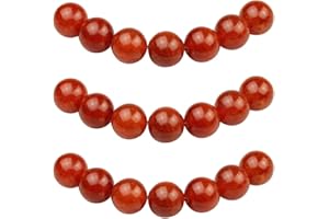 MJDCB 8mm 43 piezas Cuentas de Piedra Ágata Vena Dragón Roja Redondas Sueltas Piedras Semipreciosas Naturales para Hacer Joyas Pulseras Collares