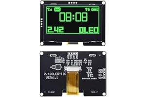 Módulo de pantalla OLED de 2,42" SSD1309 128x64 Hailege Módulo de pantalla LCD OLED de 2,42 pulgadas y 4 pines (verde IIC)