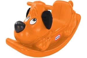 Little Tikes Caballo balancín, Juego Activo para niños pequeños, Asas de una Sola Cara con Agarre y sillín Estable para Mayor Seguridad, construcción Robusta, Perro (Naranja)