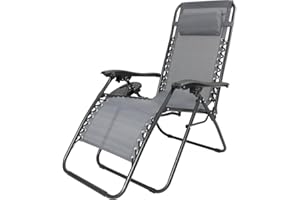 HABITAT ET JARDIN Fauteuil de Jardin Relax zéro gravité Sintra - Gris