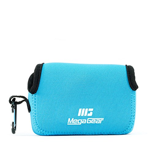 MegaGear MG683   tui avec Mousqueton en N  opr  ne pour Appareil photo Canon PowerShot G5 X Bleu