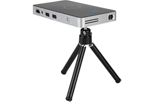 ODIPPO Mini Proiettore Portatile, Videoproiettore Tascabile con Touch Screen, 2GB+16GB 2.4G/5G Wifi Mini Proiettore Remoto DLP Supporta 4K 1080P/HDMI/USB/mini Scheda/Bluetooth 4.1 CPU