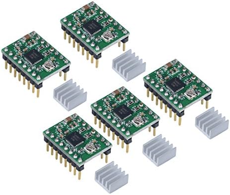 Aobi® A4988 StepStick Stepper Motor Driver Module with Heat Sink for 3D Printer Reprap (pack of 5)