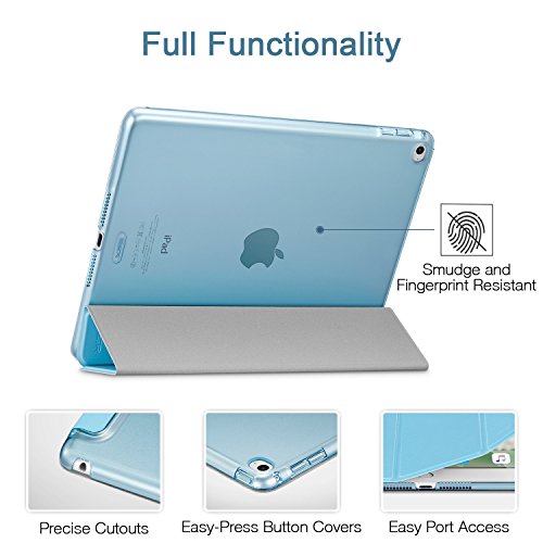 iPad Mini 4 Hülle, ESR® Yippee Series Auto aufwachen/Schlaf Funktion Ledertasche mit durchschaubar Rückseite Abdeckung Leichtgewicht Anti-Kratzer Schutzhülle für iPad Mini 4 (Himmel Blau) - 8